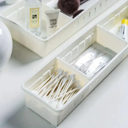 4PCS Drawer Storage Organizer Box Multi Compartment Kitchen Tableware Sorting