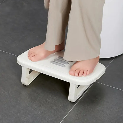 Ergonomic Office Footrest Adjustable Under Desk Stool Anti Fatigue Foot Support - White