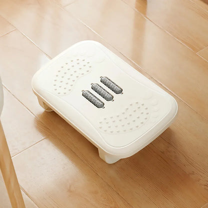 Ergonomic Office Footrest Adjustable Under Desk Stool Anti Fatigue Foot Support - White