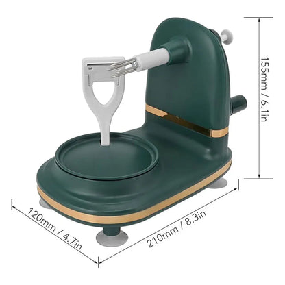 Hand Cranked Fruit Peeling Machine for Home Kitchen Apple Potato Peeling Tool - Dark Green