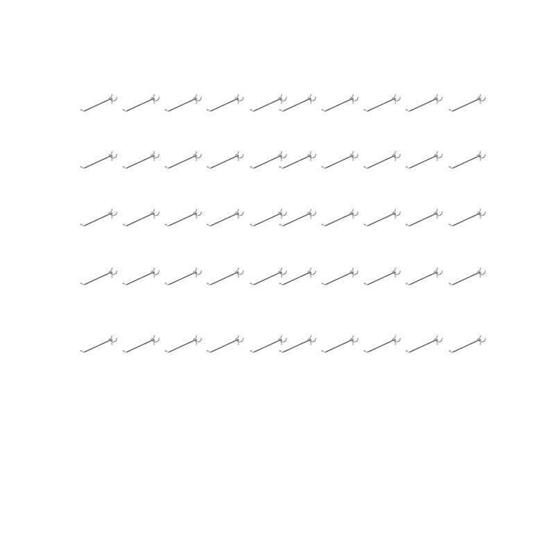 50X Pegboard Hooks Metal Panel Valcano Peg Board Hook Steel 50 100 150 200 Mm - 10CM