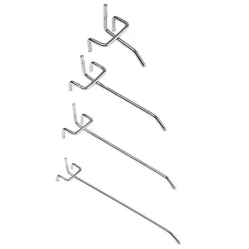 50X Pegboard Hooks Metal Panel Valcano Peg Board Hook Steel 50 100 150 200 Mm - 10CM