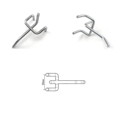 50X Pegboard Hooks Metal Panel Valcano Peg Board Hook Steel 50 100 150 200 Mm - 10CM