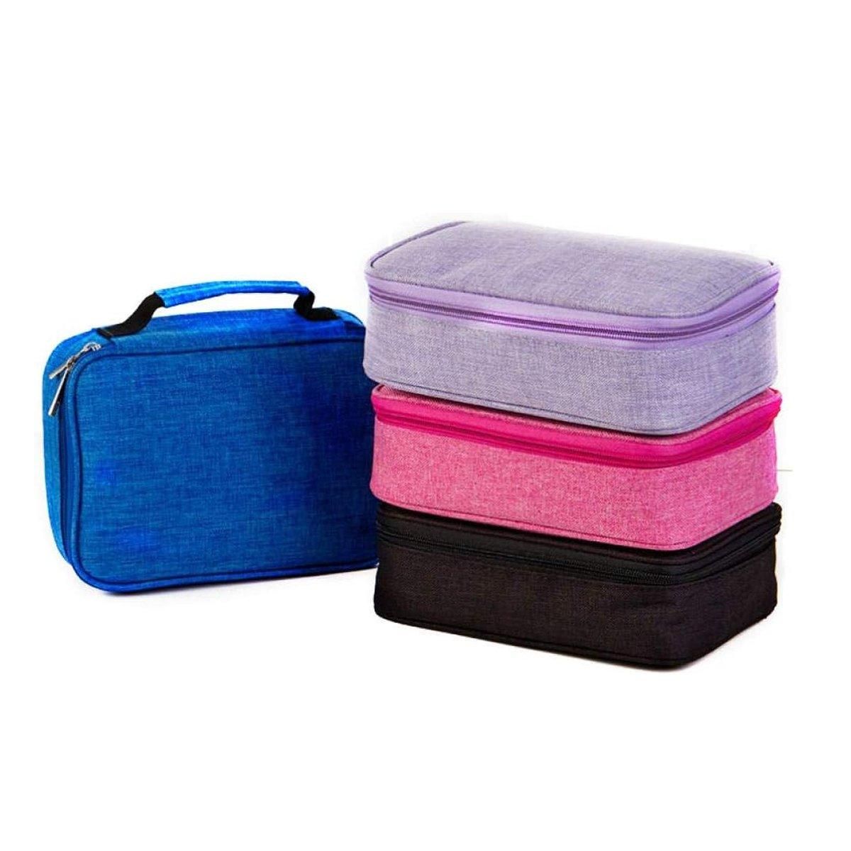 Large Capacity Waterproof Pen Pouch Pencil Case Student Stationery Storage Bag - Purple