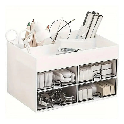 Large Capacity Pen Storage Box Desktop Organizer Multi-functional Stationery Box