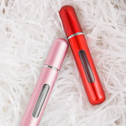 Portable Perfume Atomizer Spray Bottle 8ml Refillable Scent Pump for Travel Use - Green