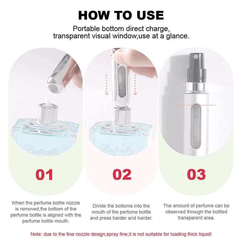 Portable Perfume Atomizer Spray Bottle 8ml Refillable Scent Pump for Travel Use - Green