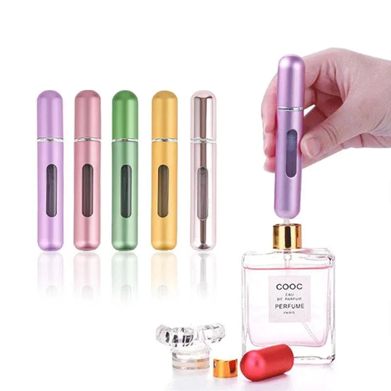 Portable Perfume Atomizer Spray Bottle 8ml Refillable Scent Pump for Travel Use - Green