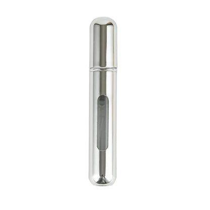 Portable Perfume Atomizer Spray Bottle 8ml Refillable Scent Pump for Travel Use - Silver