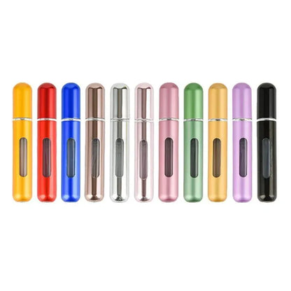 Portable Perfume Atomizer Spray Bottle 8ml Refillable Scent Pump for Travel Use - Silver