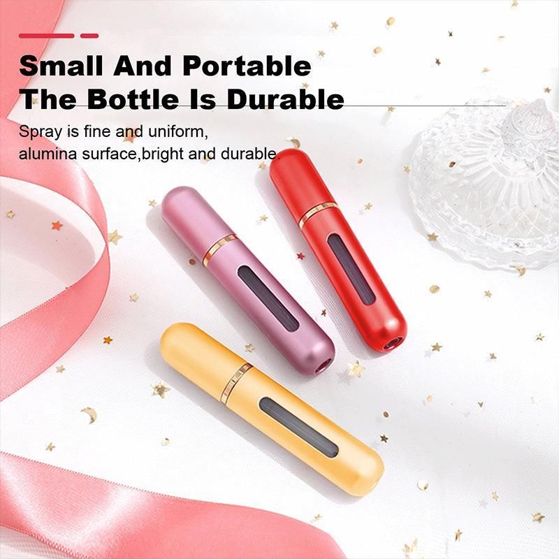 Portable Perfume Atomizer Spray Bottle 8ml Refillable Scent Pump for Travel Use - Silver