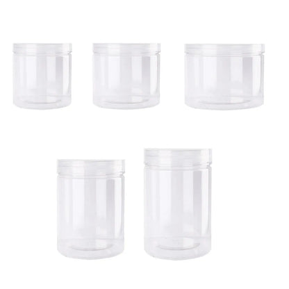 Wide Mouth Plastic Food Bottles 50pcs Transparent Sealed Storage Tanks Container - 8.5cm x 20cm