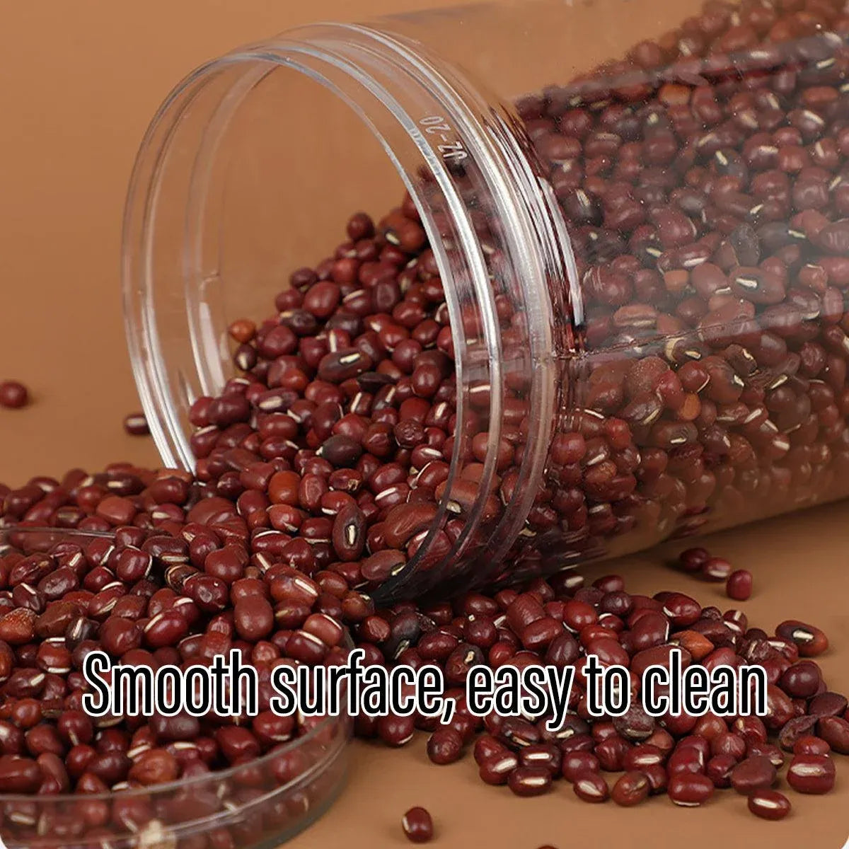 Wide Mouth Plastic Food Bottles 50pcs Transparent Sealed Storage Tanks Container - 8.5cm x 20cm