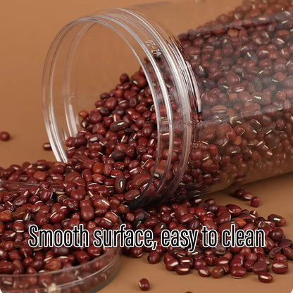 Wide Mouth Plastic Food Bottles 50pcs Transparent Sealed Storage Tanks Container - 8.5cm x 20cm
