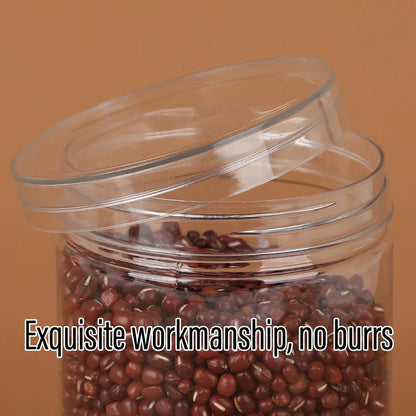 Wide Mouth Plastic Food Bottles 50pcs Transparent Sealed Storage Tanks Container - 8.5cm x 20cm