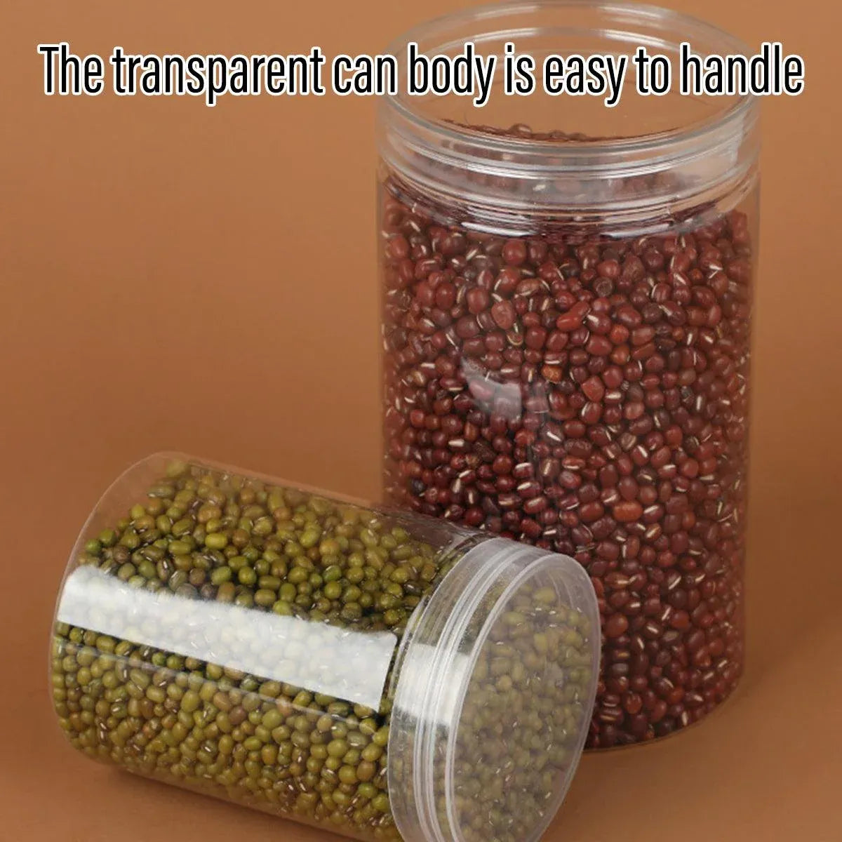 Wide Mouth Plastic Food Bottles 50pcs Transparent Sealed Storage Tanks Container - 8.5cm x 20cm
