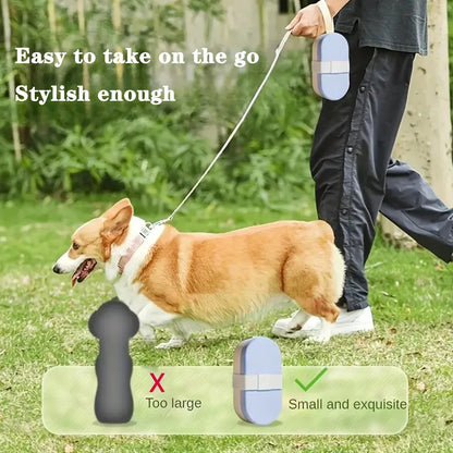 Pet Travel Water Food Cup for Dog Walking Leakproof Portable Lightweight Outdoor - Blue