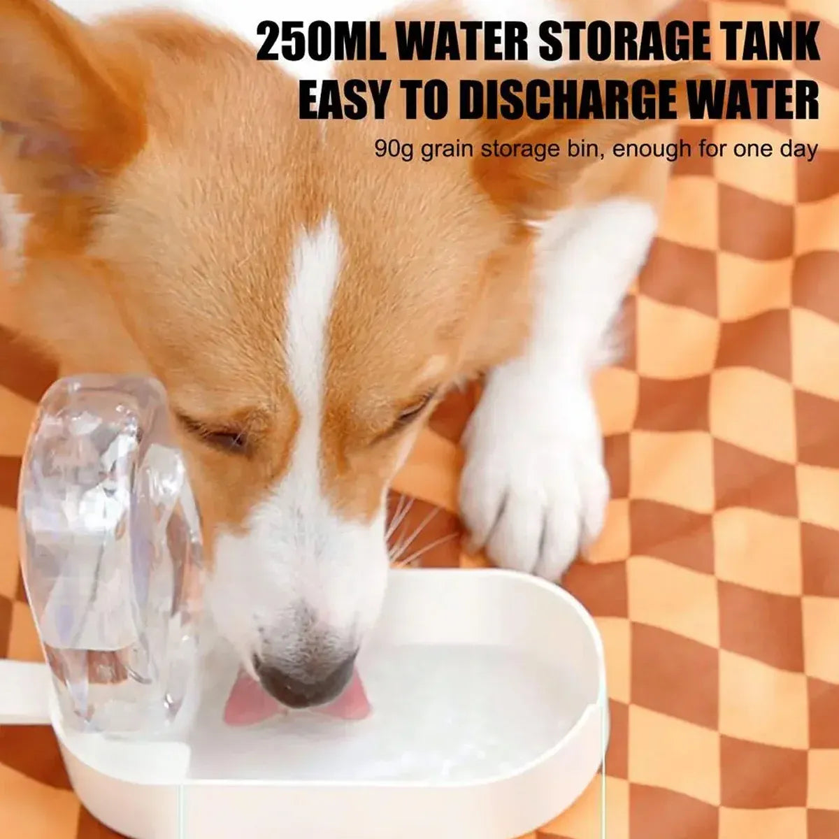 Pet Travel Water Food Cup for Dog Walking Leakproof Portable Lightweight Outdoor - Blue