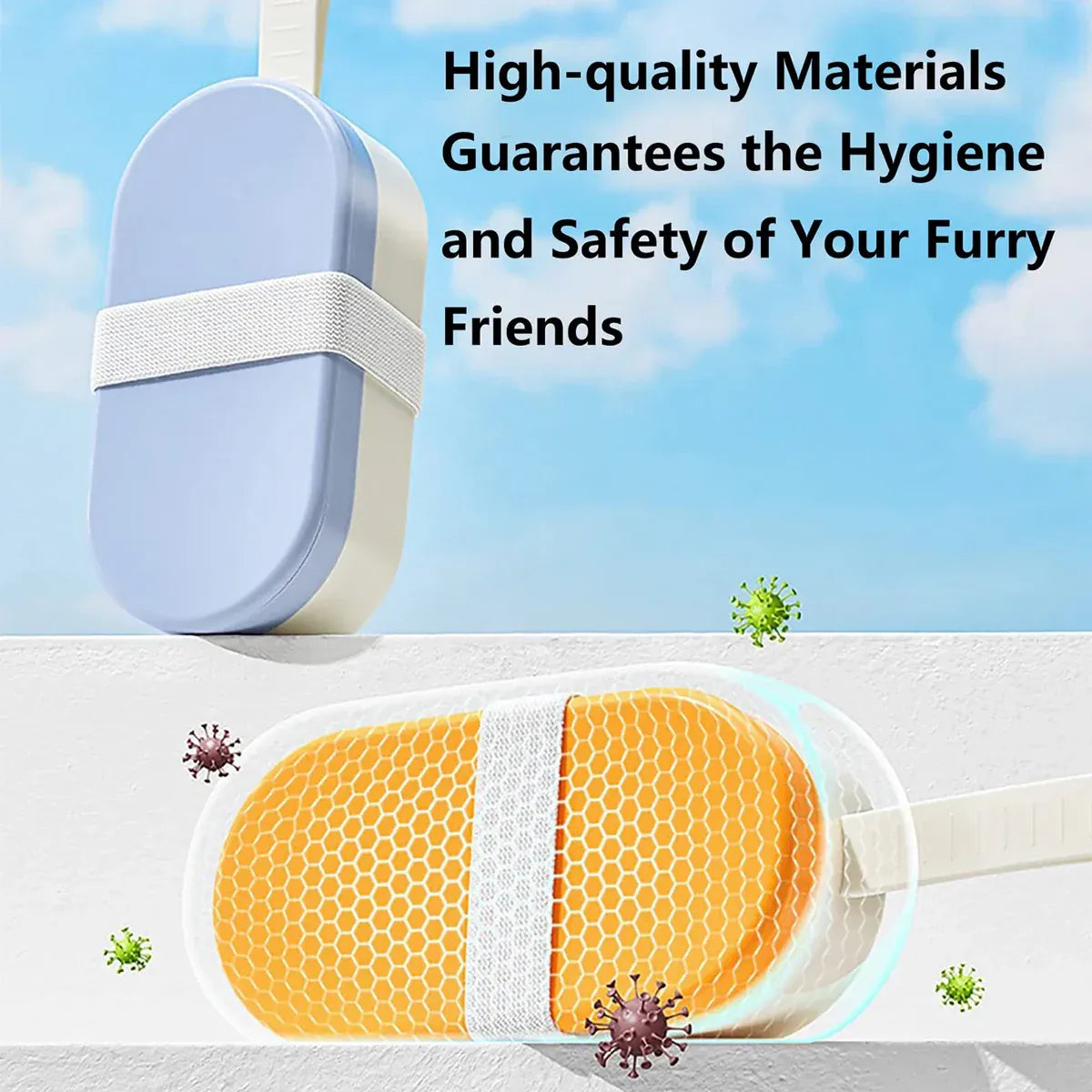 Pet Travel Water Food Cup for Dog Walking Leakproof Portable Lightweight Outdoor - Blue