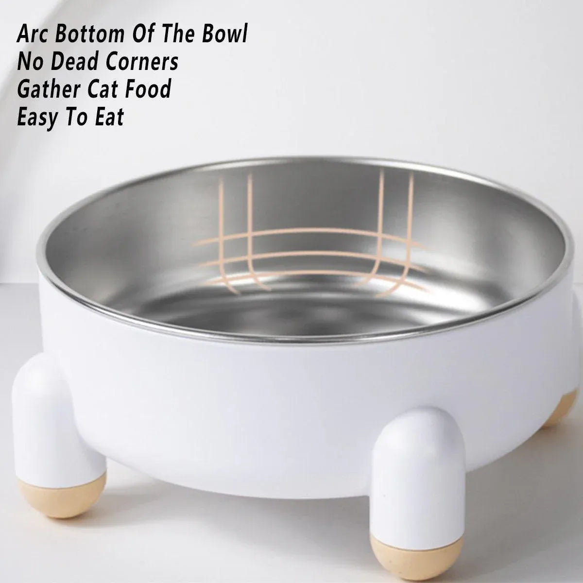 Anti-Tip Stainless Steel Dog Bowl Pet Basin for Dogs Cats Durable Feeding Dish - Pink