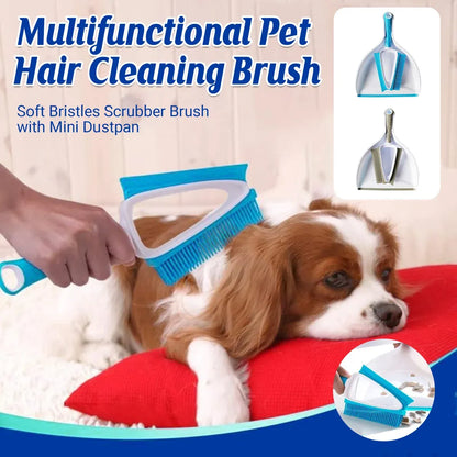 Multifunctional Pet Cleaning Hair Brush for Dogs Cats Removes Shedding Grooming - Blue