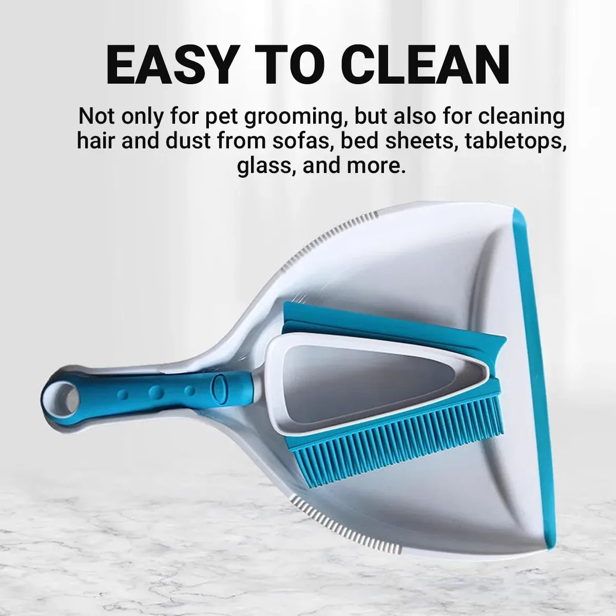 Multifunctional Pet Cleaning Hair Brush for Dogs Cats Removes Shedding Grooming - Blue
