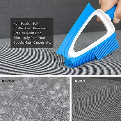 Multifunctional Pet Cleaning Hair Brush for Dogs Cats Removes Shedding Grooming - Blue