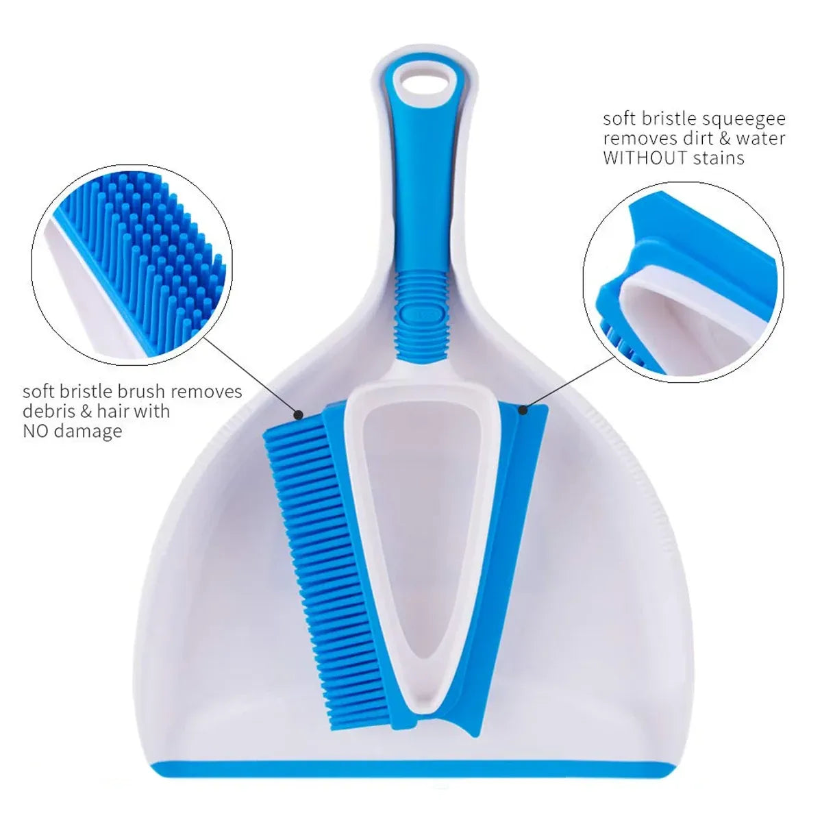Multifunctional Pet Cleaning Hair Brush for Dogs Cats Removes Shedding Grooming - Blue