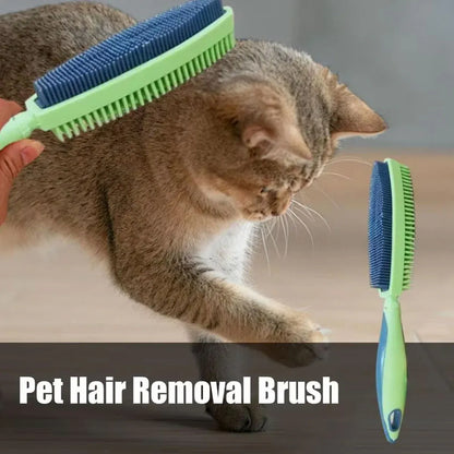 Pet Hair Removal Brush Multi-functional Cleaning Brush For Dog Cat Dust Removal - Green