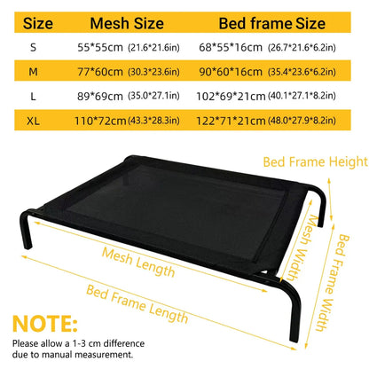 Heavy Duty Pet Raised Bed Elevated Trampoline Hammock Cat Dog Raised Deluxe - L