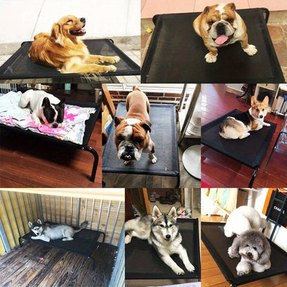 Heavy Duty Pet Raised Bed Elevated Trampoline Hammock Cat Dog Raised Deluxe - L