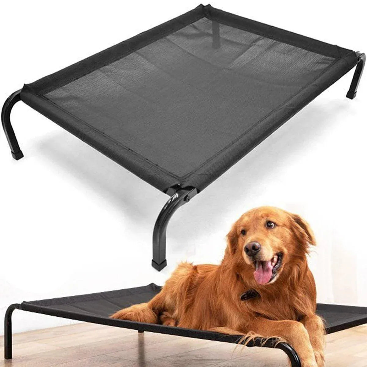 Heavy Duty Pet Raised Bed Elevated Trampoline Hammock Cat Dog Raised Deluxe - M