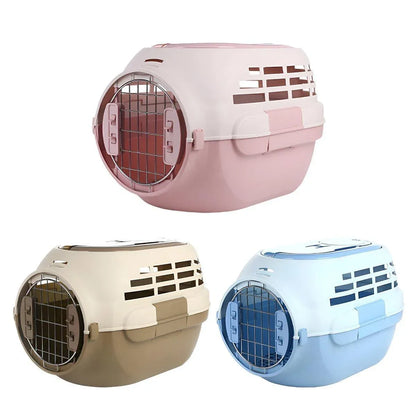 Dog and Cat Carrier Large Space Removable Sunroof Air Carrier for Pet Travel - Blue