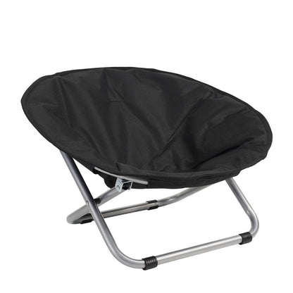 Folding Pet Bed Chair Portable Round Dog Bed Cat Bed Cushion for Pets Indoor Use - Black