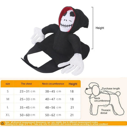 Halloween Dog Costume Pet Accessories Funny Dress Up for Small Medium Dogs - New Pirate-S