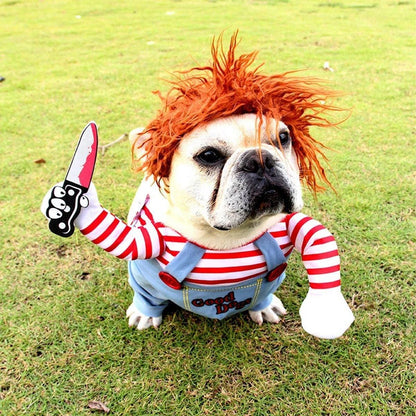 Halloween Dog Costume Pet Accessories Funny Dress Up for Small Medium Dogs - New Pirate-XL