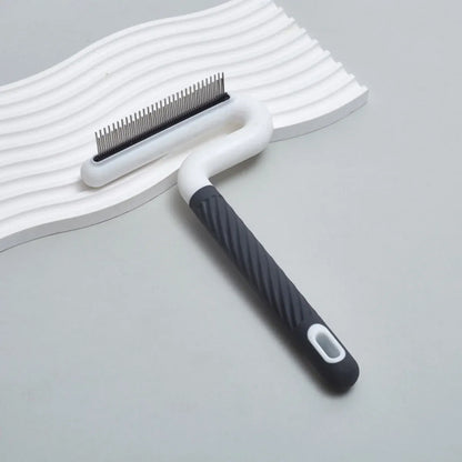 T Type Pet Grooming Rake Comb Stainless Steel for Dogs Cats Hair Length Control - Green