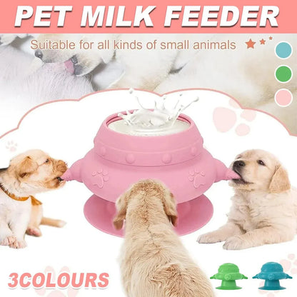 Silicone Pet Feeding Device Anti-choking Bionic Breast-feeding Water Feeder - Green