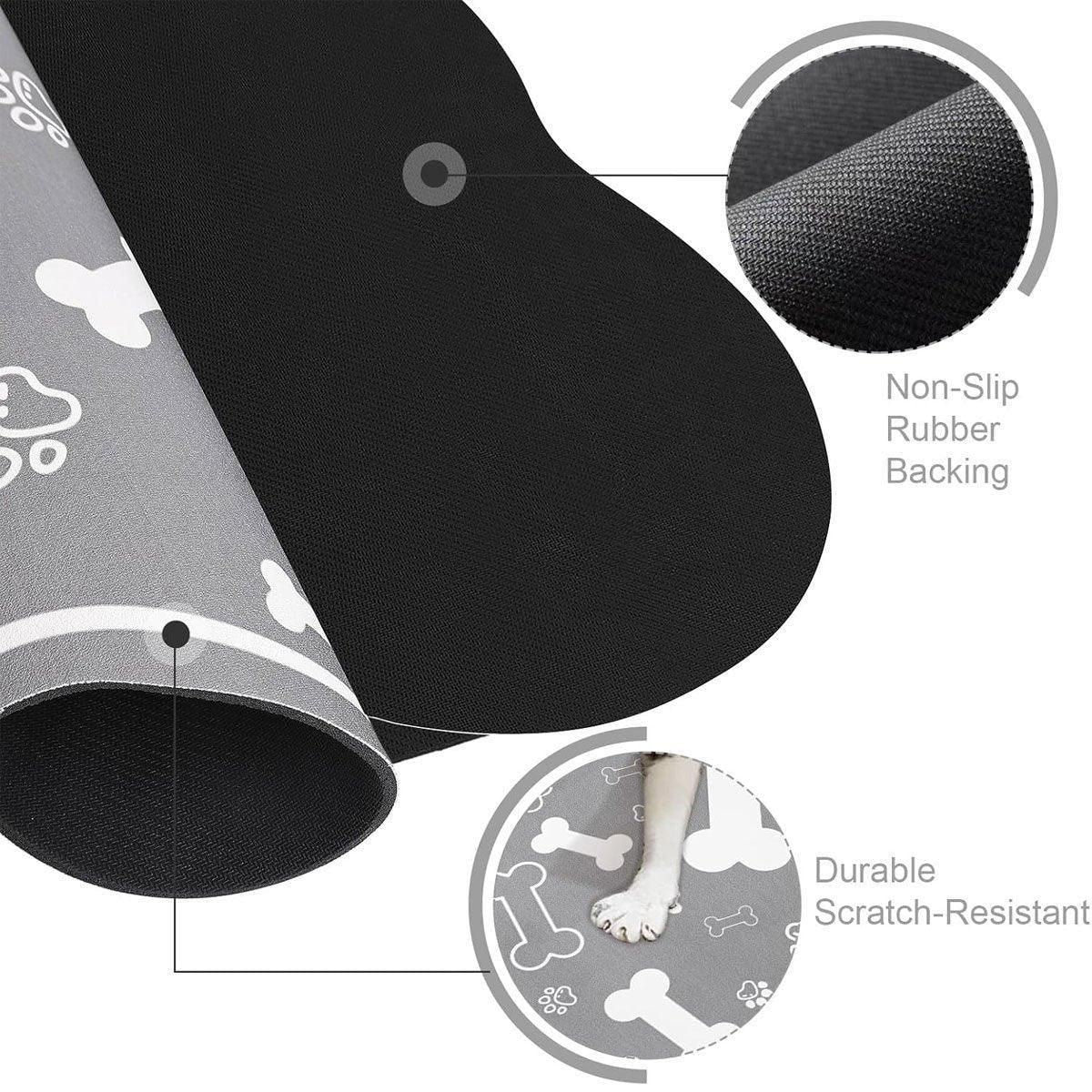 Pet Feeding Mat Non-slip Diatom Mud Absorbent Dirt-resistant Waterproof Placemat - Grey-60x90cm