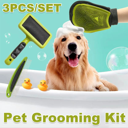 3PCS Pet Grooming Cleaning Kit Pet Hair Remover Tools for Home Pet Care Supplies