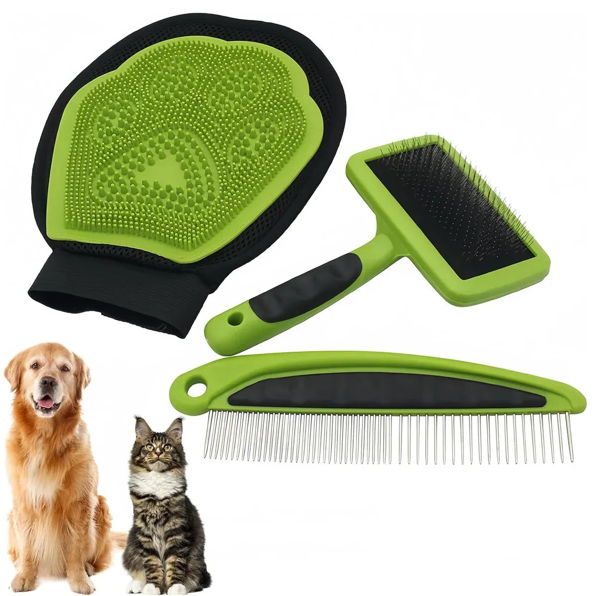 3PCS Pet Grooming Cleaning Kit Pet Hair Remover Tools for Home Pet Care Supplies