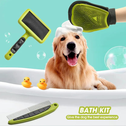 3PCS Pet Grooming Cleaning Kit Pet Hair Remover Tools for Home Pet Care Supplies