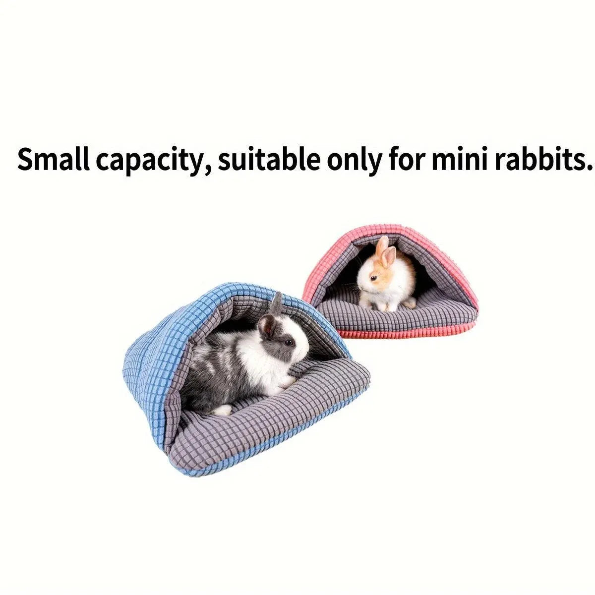 Pet Kennel Sleeping Bag Semi Enclosed Bed for Small Animals Cats and Puppies - Blue