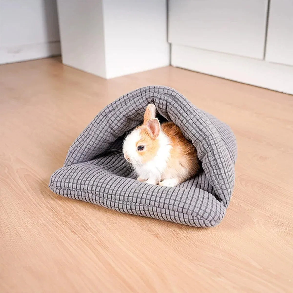 Pet Kennel Sleeping Bag Semi Enclosed Bed for Small Animals Cats and Puppies - Blue