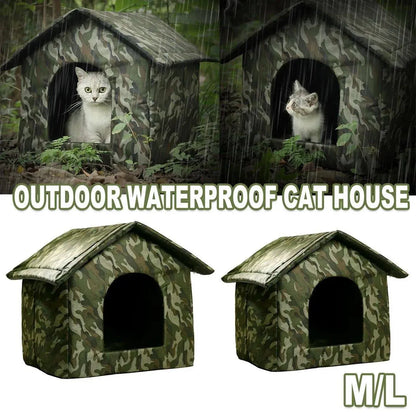 Waterproof Outdoor Cat Nest Stray Pet Hiding Nest Simple Dog House Shelter Bed - L