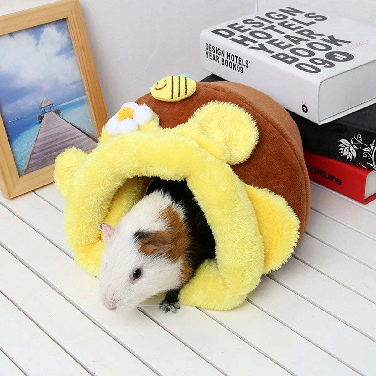 Wear-resistant Pet Bird Nest Cotton Padded Small Animal Bed Cozy Honeypot Design - S