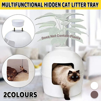 Plastic Pet Kennel Small Dog Cat Litter Box Teddy Villa Easy Clean Hair Guard - White