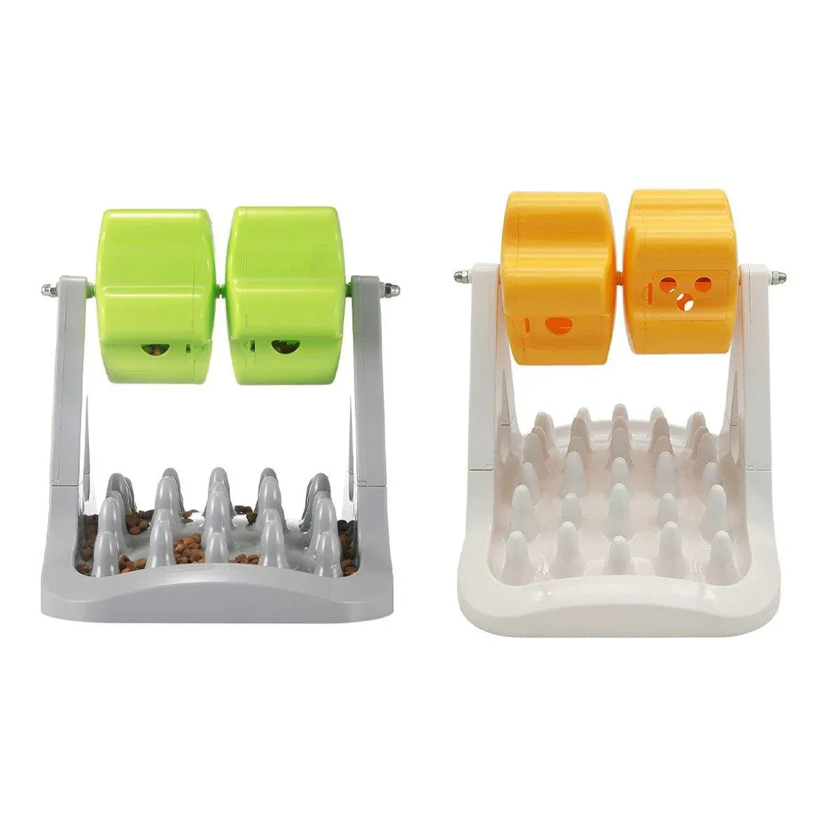 Roller Type Leaky Slow Food Toy Automatic Feeders for Dogs Interactive Playtime - Green