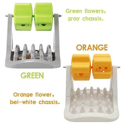 Roller Type Leaky Slow Food Toy Automatic Feeders for Dogs Interactive Playtime - Green
