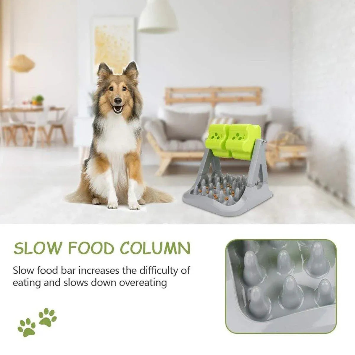 Roller Type Leaky Slow Food Toy Automatic Feeders for Dogs Interactive Playtime - Green